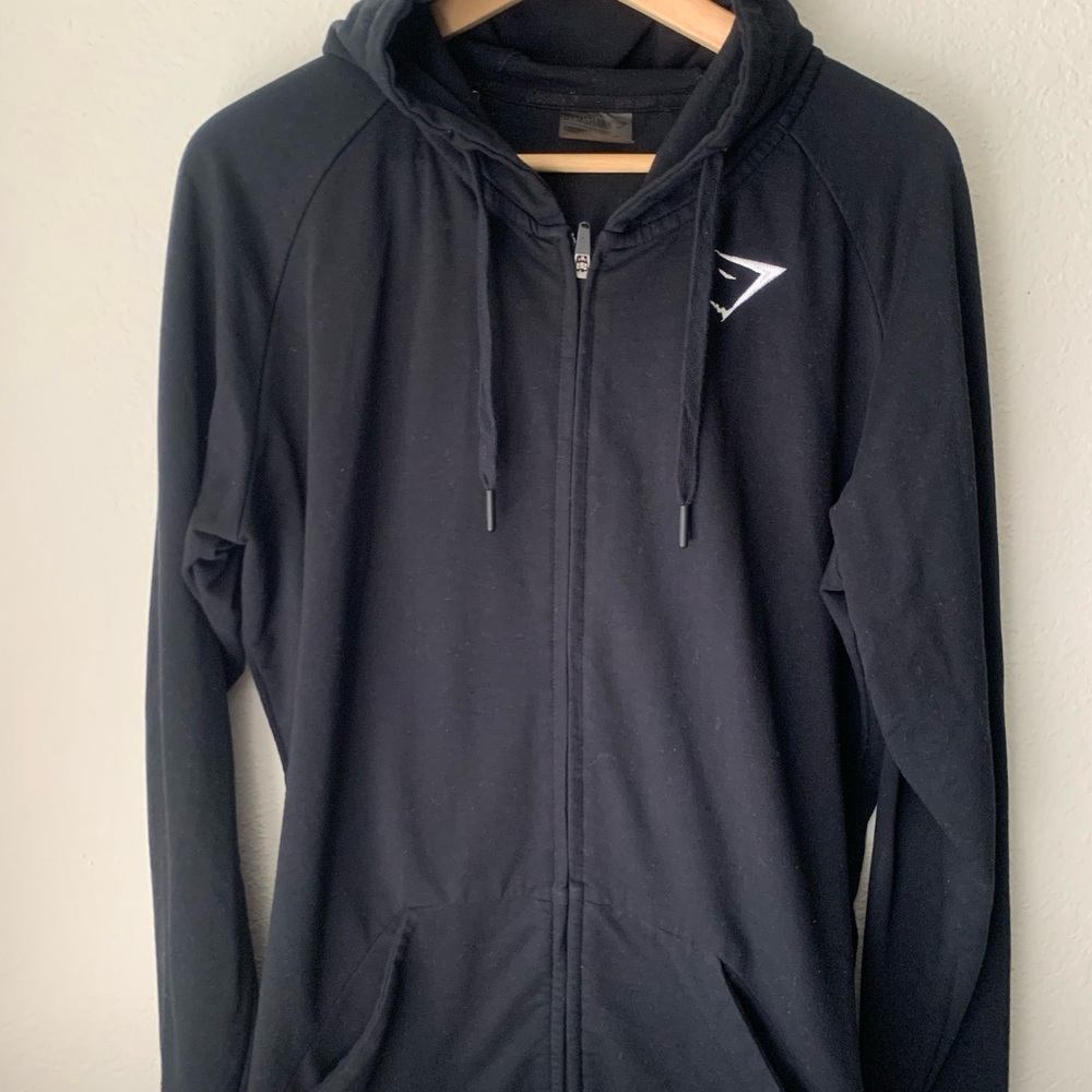 Mens Black Gym Shark Hoodie